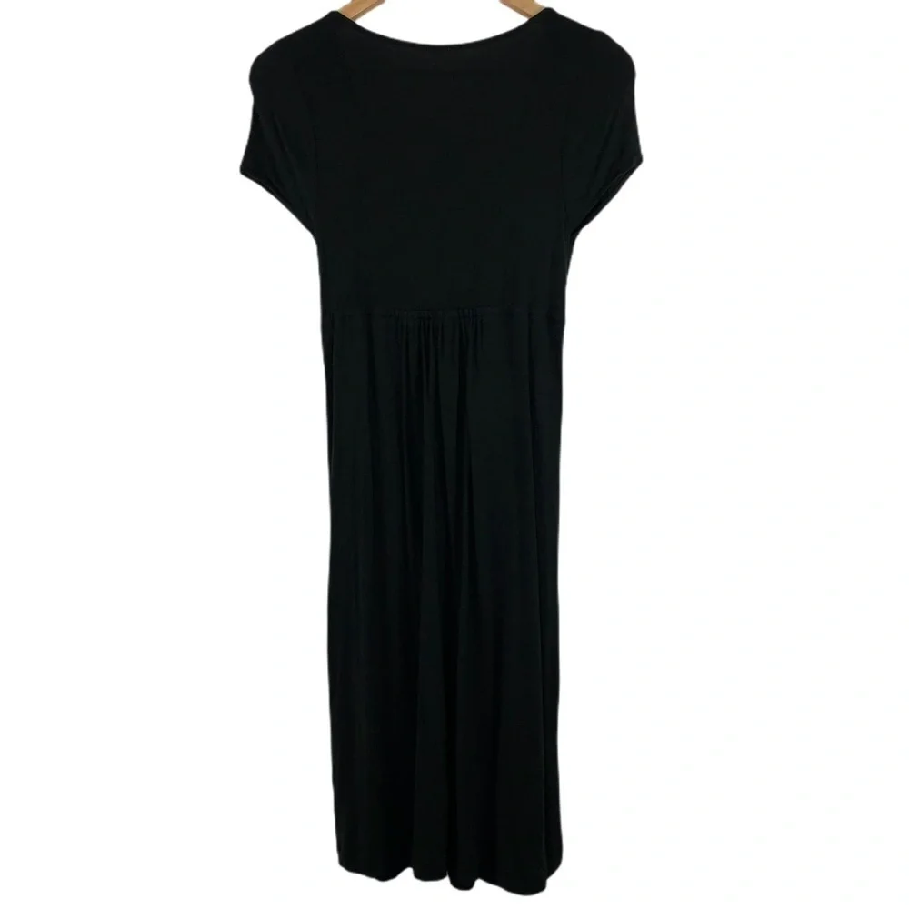 J. Crew black crossover v-neck dress, S